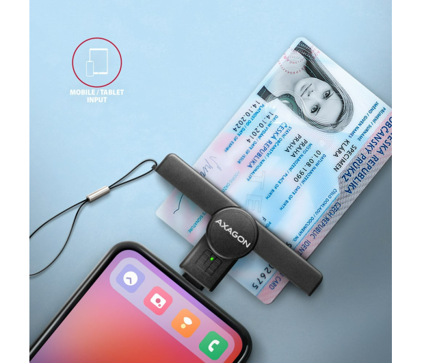 Axagon CRE-SMPC USB-C Smart card PocketReader czytnik - 1485441 - zdjęcie 6